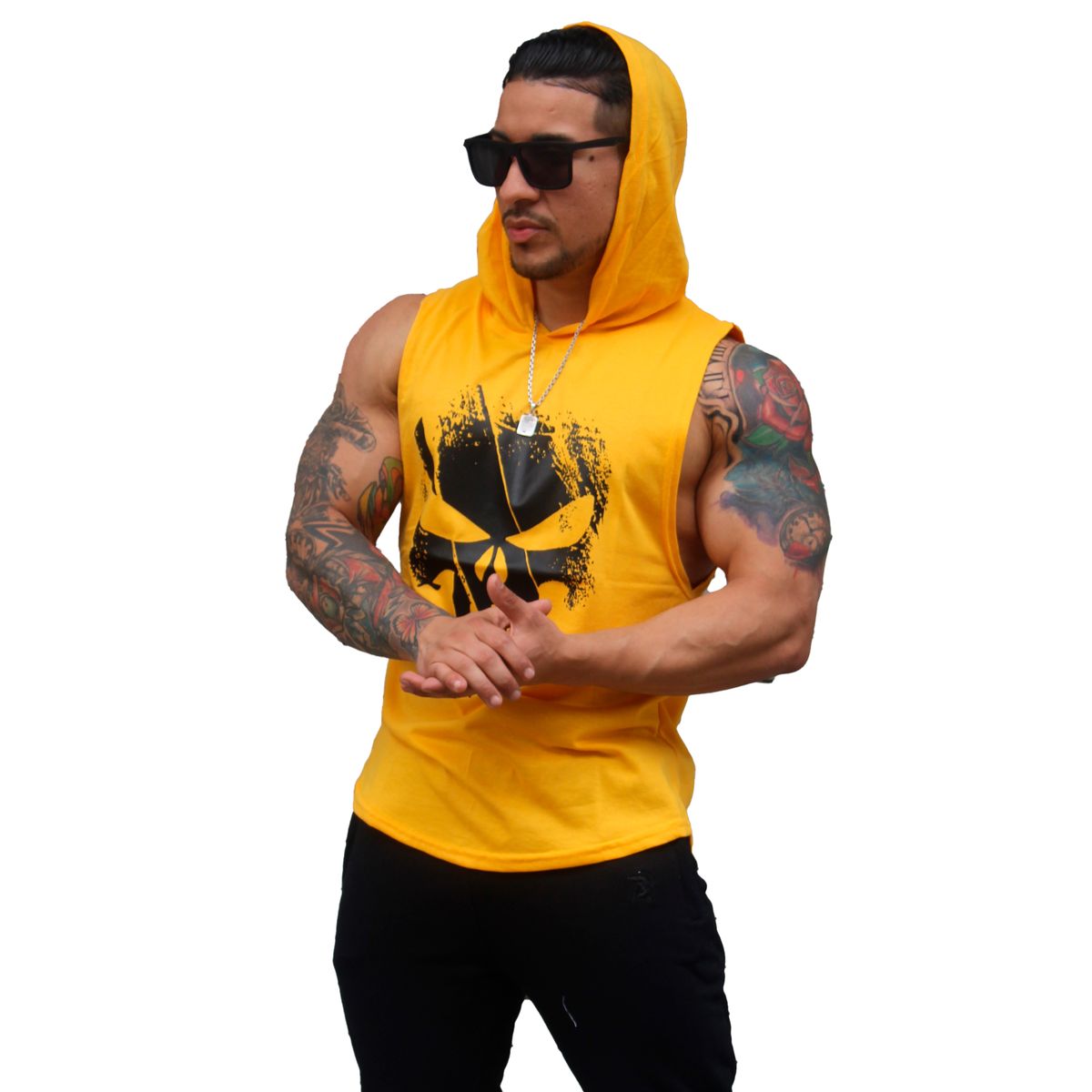 ADEMAN - Polera Musculosa The Punisher Capucha