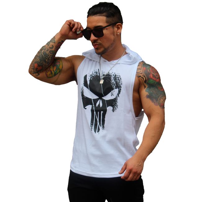 ADEMAN - Polera Musculosa The Punisher Capucha