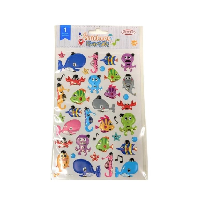 ARTEL - Set stickers diseños Divertidos Animales Marinos