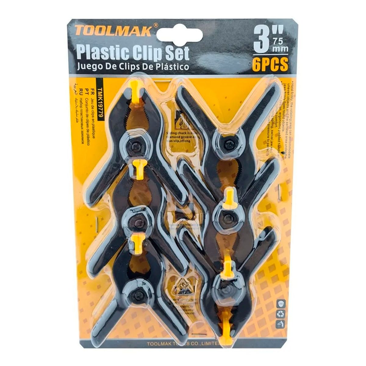 GENERICO - Juego De Pinzas Abrazaderas Con Resorte Para Carpinteria Tmk