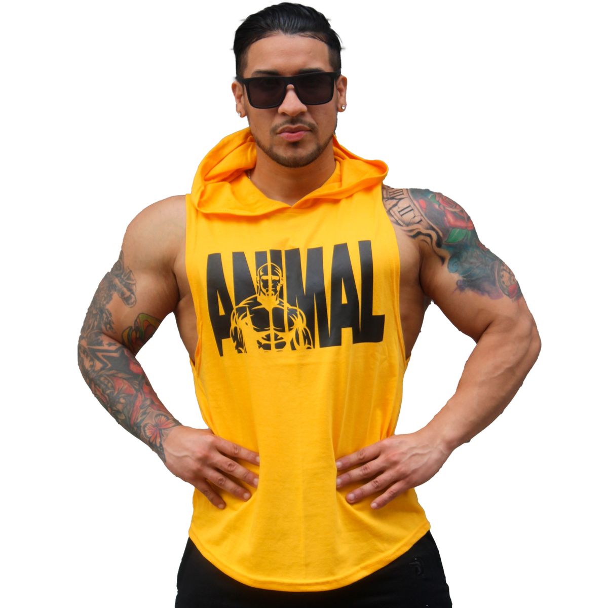 ADEMAN - Polera Musculosa Animal con Capucha