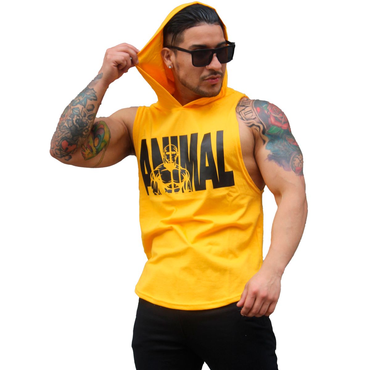 ADEMAN - Polera Musculosa Animal con Capucha