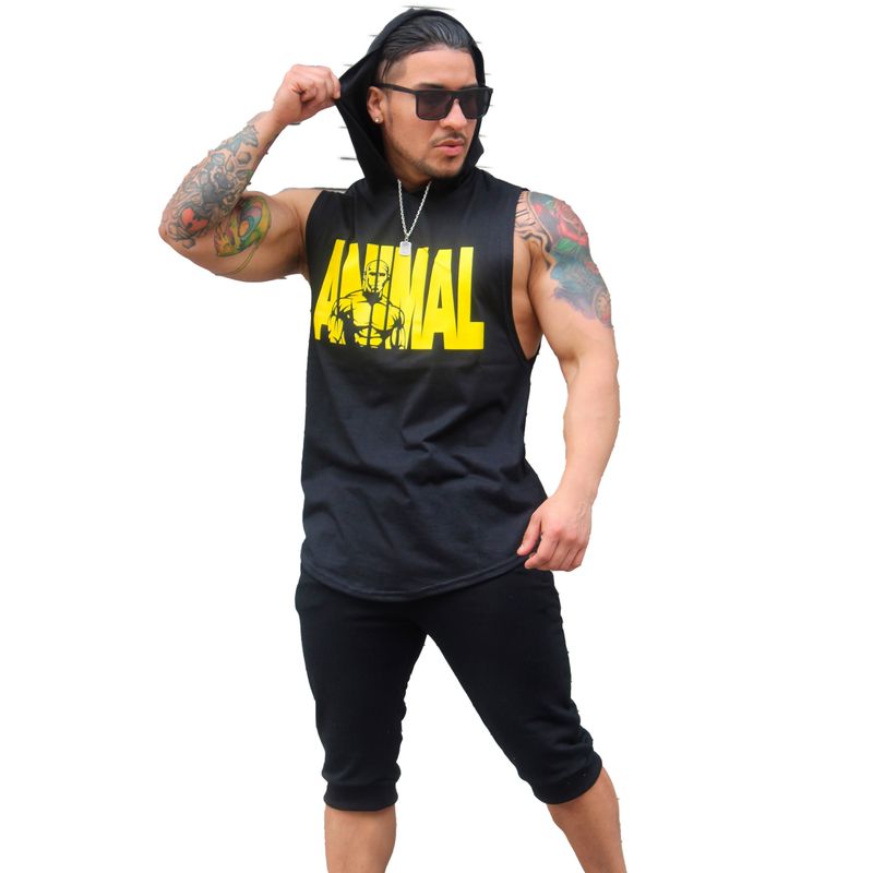 ADEMAN - Polera Musculosa Animal con Capucha