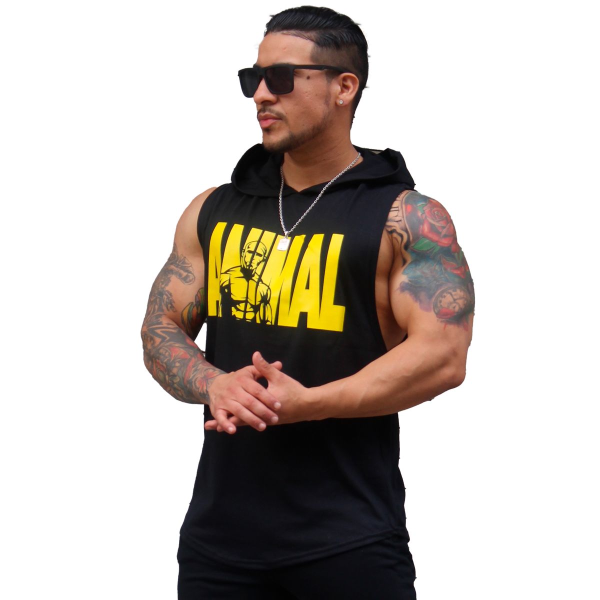 ADEMAN - Polera Musculosa Animal con Capucha