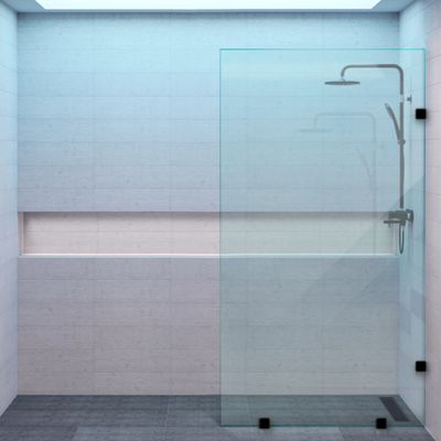Imagen 2 del producto Shower Door vidrio templado 80x190 cm herraje negro - Civita