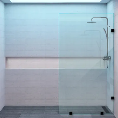 Imagen 2 del producto Shower Door vidrio templado 90x190 cm Herraje Negro - Civita