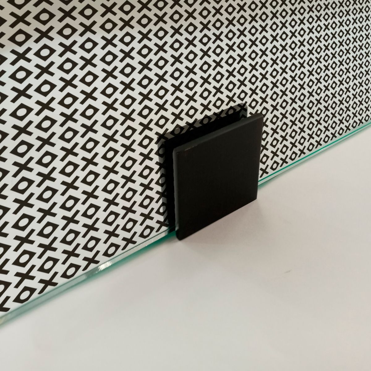 DELL ORTO - Shower Door vidrio templado con Impresión Digital 80x190 cm Negro