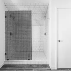 DELL ORTO - Shower Door vidrio templado con Impresión Digital 90x190 cm Negro