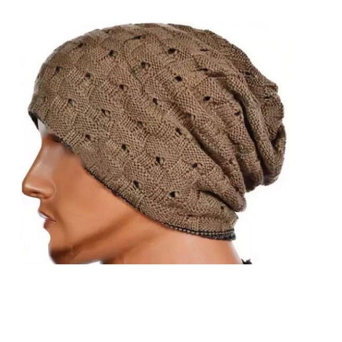 GENERICO - Gorro de Lana Abrigado y Juvenil Cafe