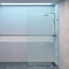 DELL ORTO - Shower Door vidrio templado 90x190 cm Herraje Inox - Civita