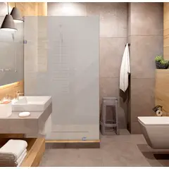 DELL ORTO - Shower Door vidrio templado con empavonado 100x190 cm Herraje Inox