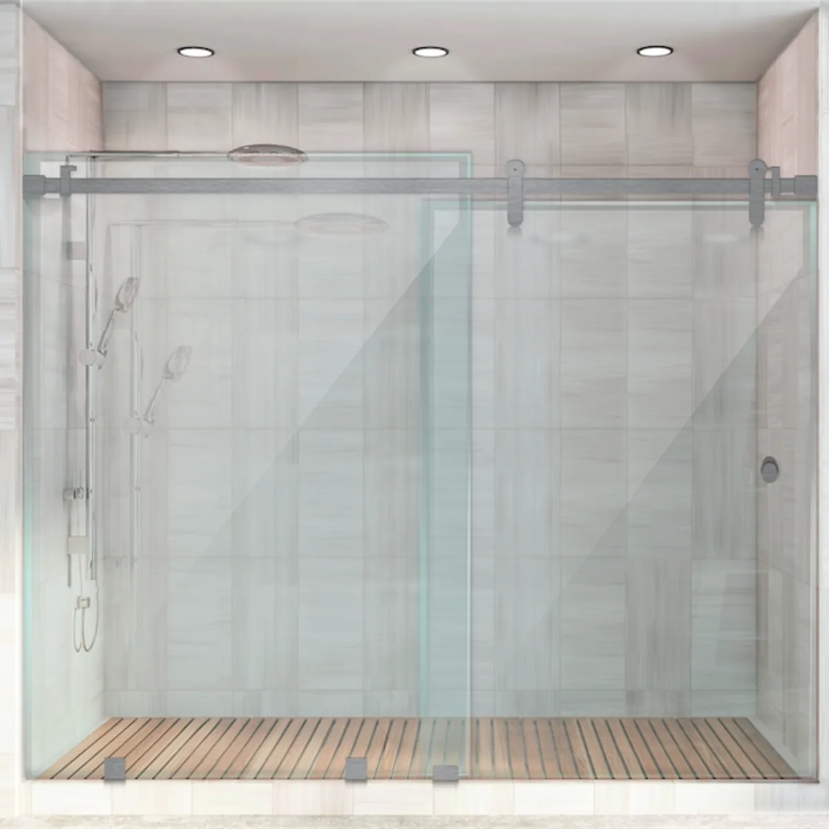 DELL ORTO - Shower Door corredera vidrio templado ancho ajustable 160-170x190 cm