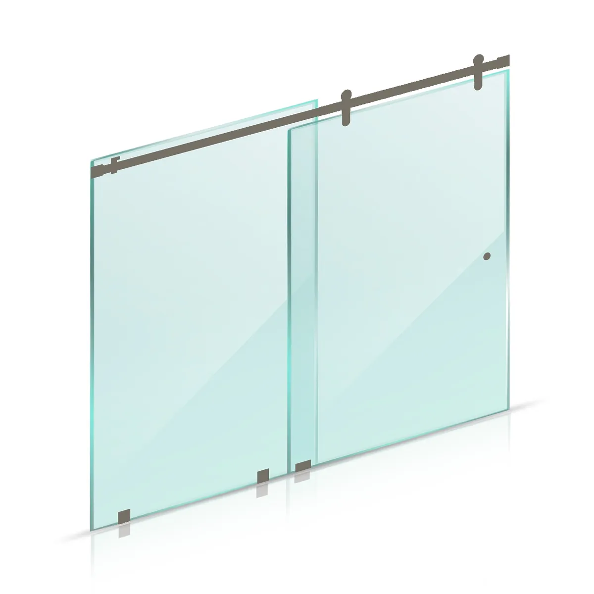 DELL ORTO - Shower Door corredera vidrio templado ancho ajustable 160-170x190 cm