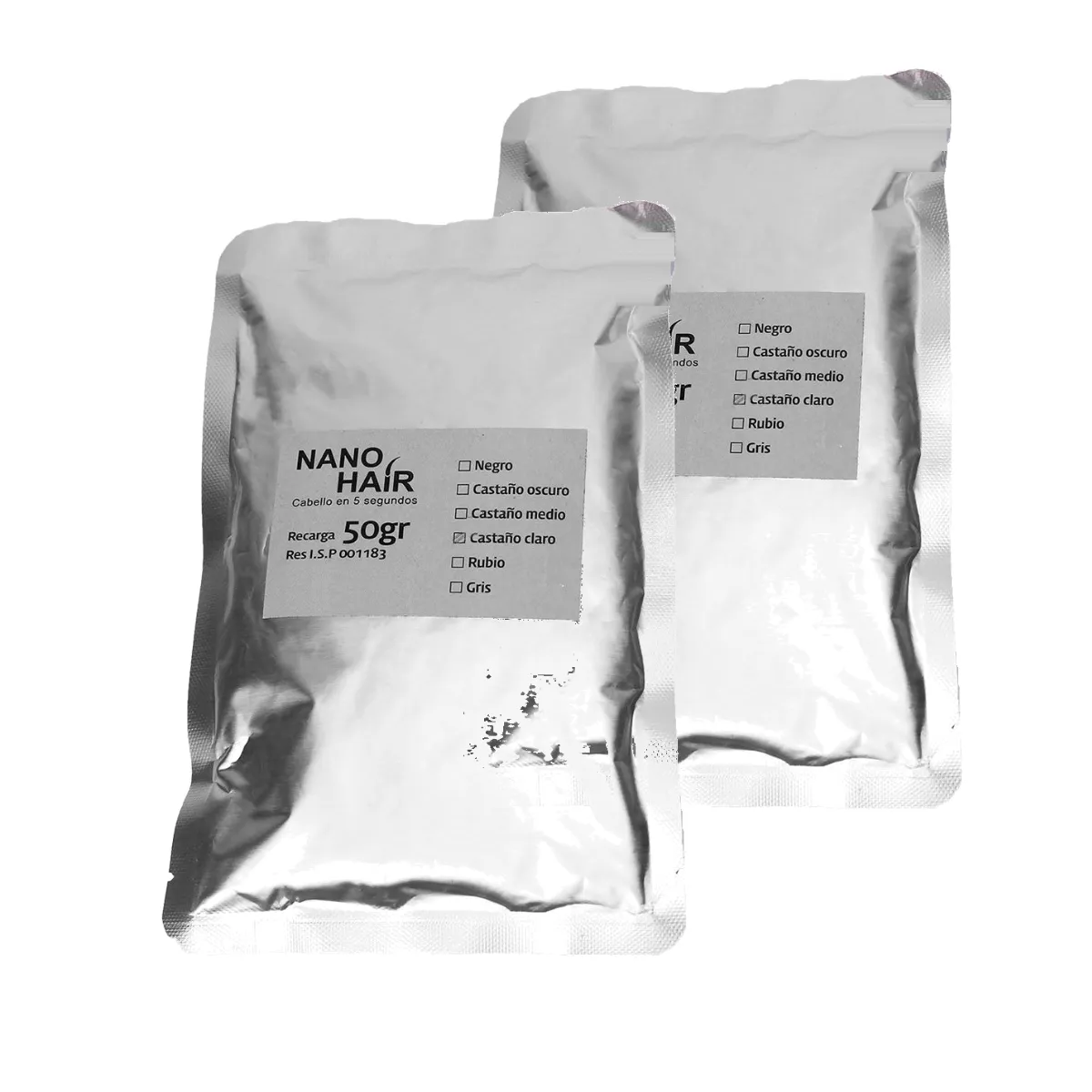 NANO HAIR - Nano Hair Recarga Pack 100gr Castaño Medio