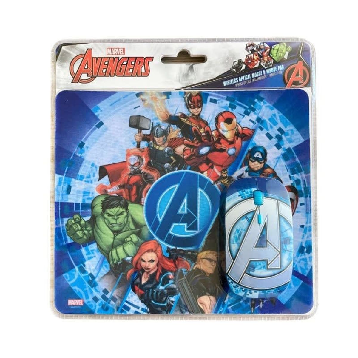MARVEL - Kit Mouse Inalambrico y Mouse Pad Avengers 2
