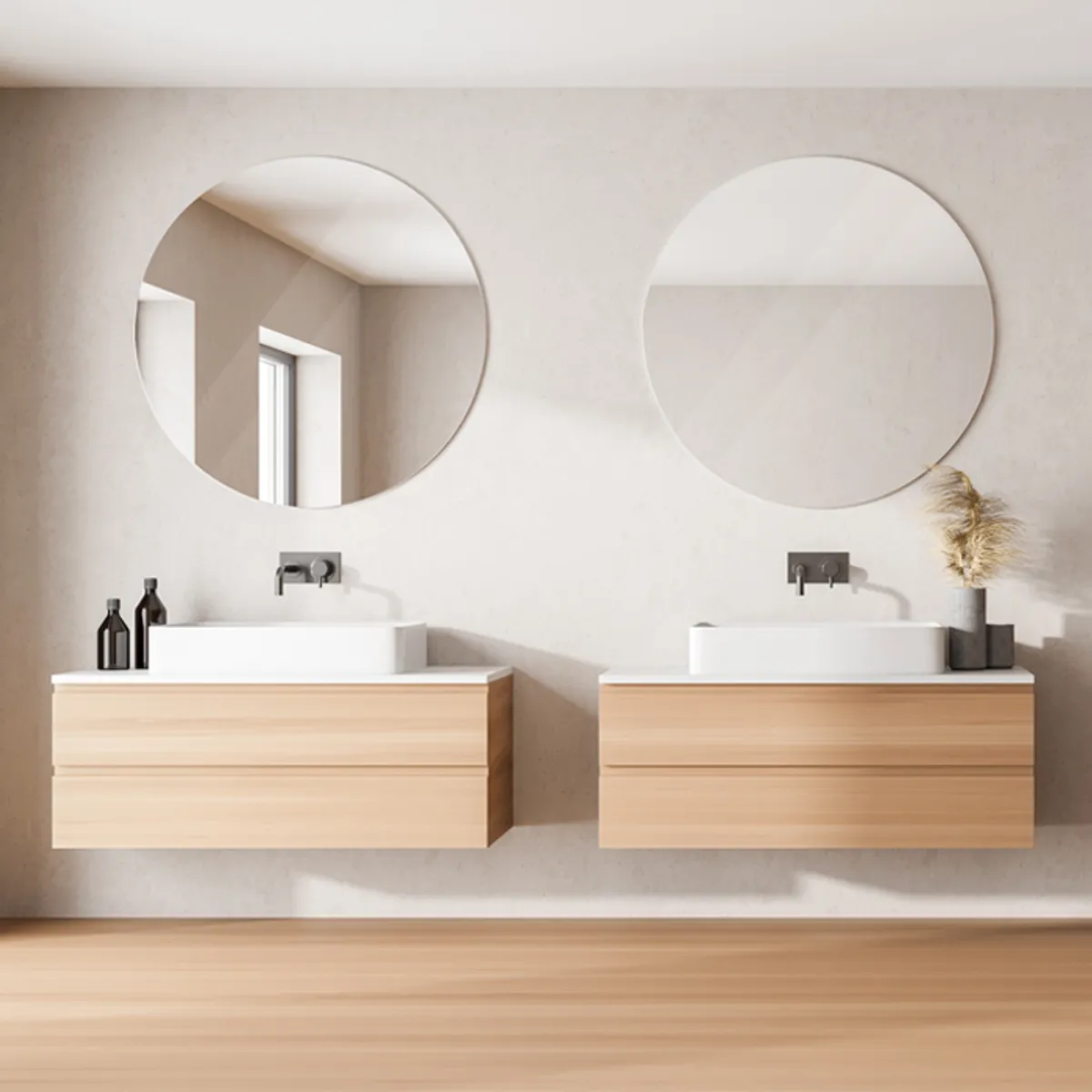 DELL ORTO - Espejo Belga redondo 90 cm con bastidor - Viso…