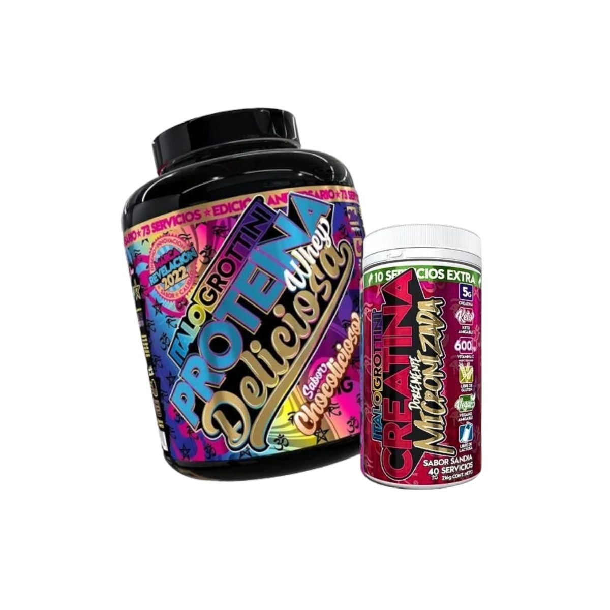 ITALO GROTTINI - PROTEINA WHEY DELICIOSA CHOCOLICIOSA   + CREATINA 40 SV SANDÍA