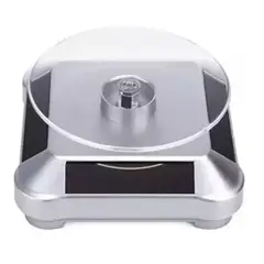 GENERICO - Exhibidor Mostrador Joyas 360 Giratorio Panel Solar plateado