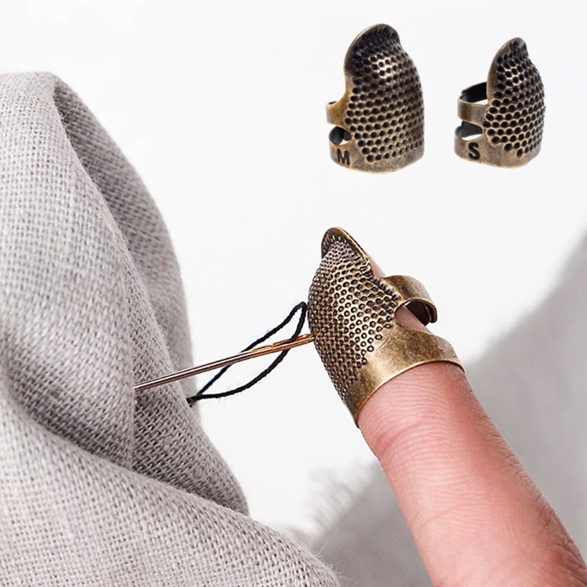 MERCADO CBF - Dedal de Metal Para Costura Protectora Dedo Manualidades