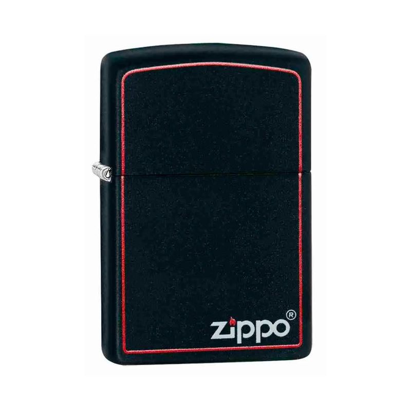 ZIPPO - Encendedor Zippo Classic Black And Red Borde Rojo Zp218zb