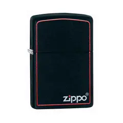 ZIPPO - Encendedor Classic Black And Red Borde Rojo Zp218zb