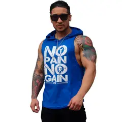 ADEMAN - Polera Musculosa Nopain Nogain con Capucha