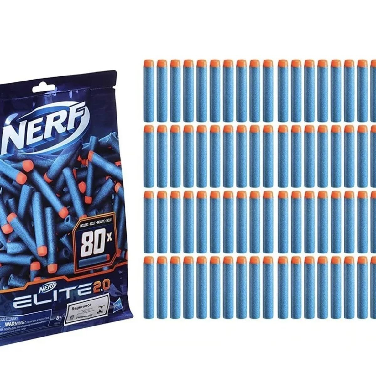 NERF - Nerf Super Pack 80 Dardos Modelo Elite 2.0 Hasbro