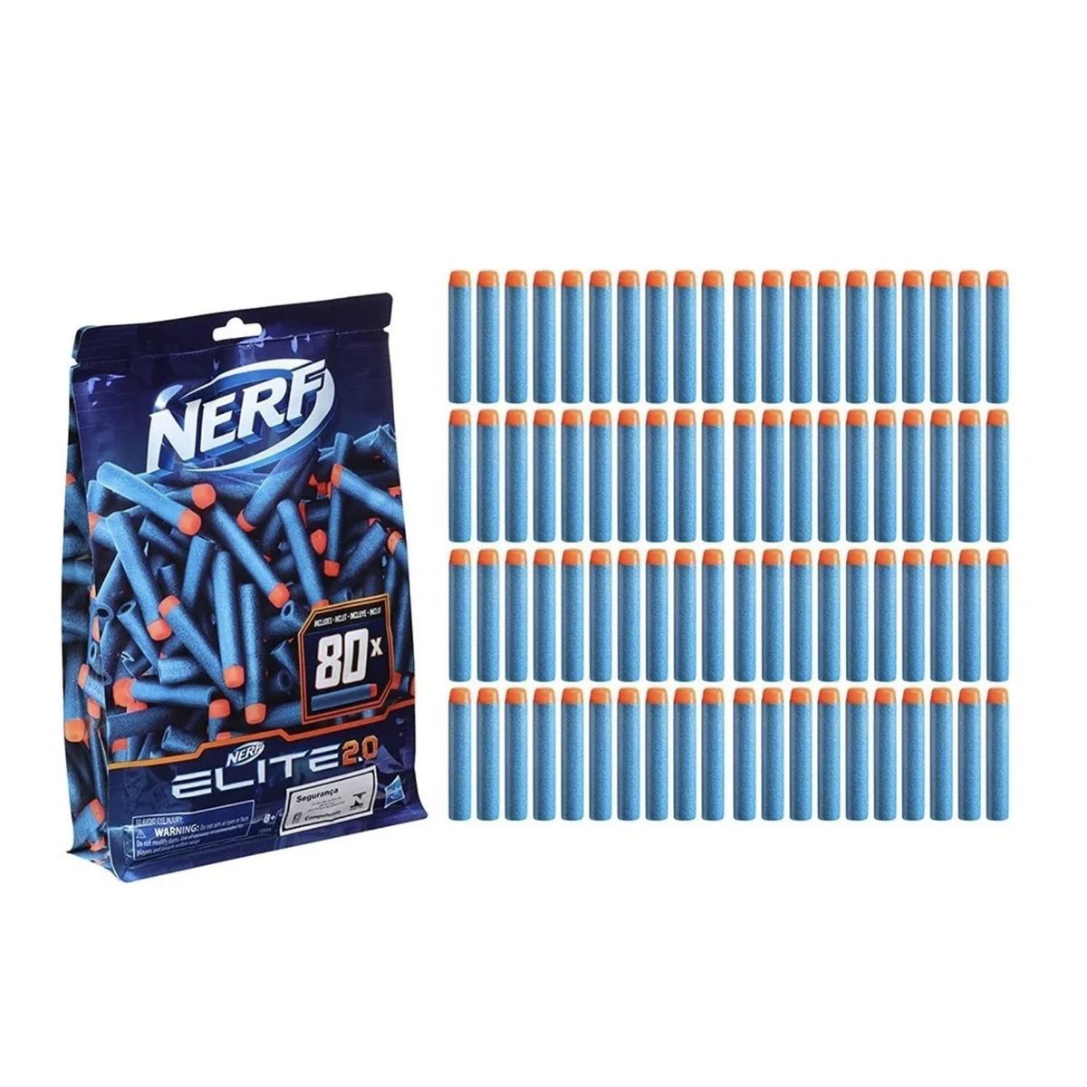 NERF - Nerf Super Pack 80 Dardos Modelo Elite 2.0 Hasbro