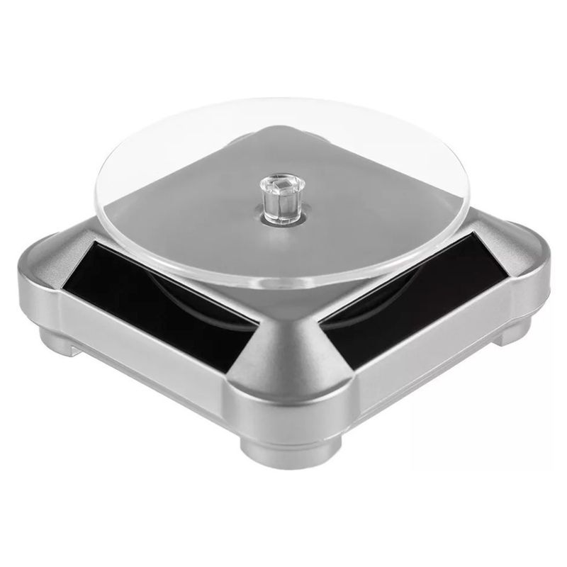 GENERICO - Exhibidor Mostrador Joyas 360 Giratorio Panel Solar