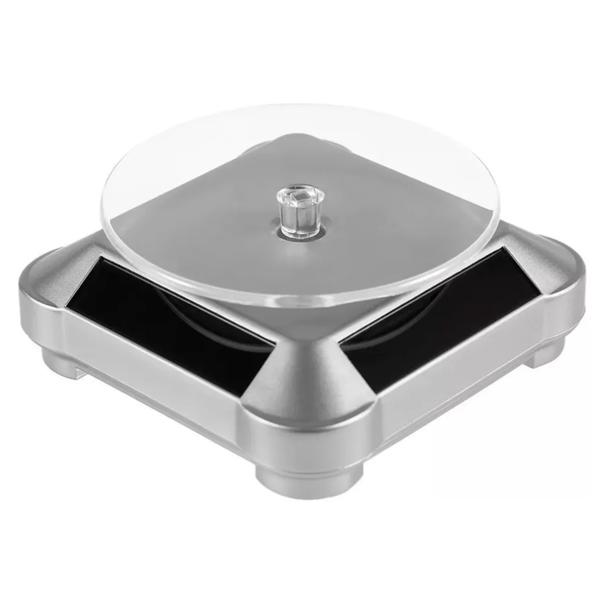 GENERICO - Exhibidor Mostrador Joyas 360 Giratorio Panel Solar