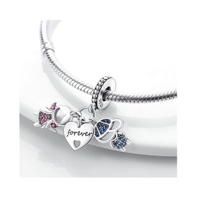 Imagen 2 del producto Charm Pareja ""Forever Love"" en Plata Fina 925