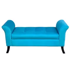 GENERICO - Banqueta Baúl Verona Color Turquesa