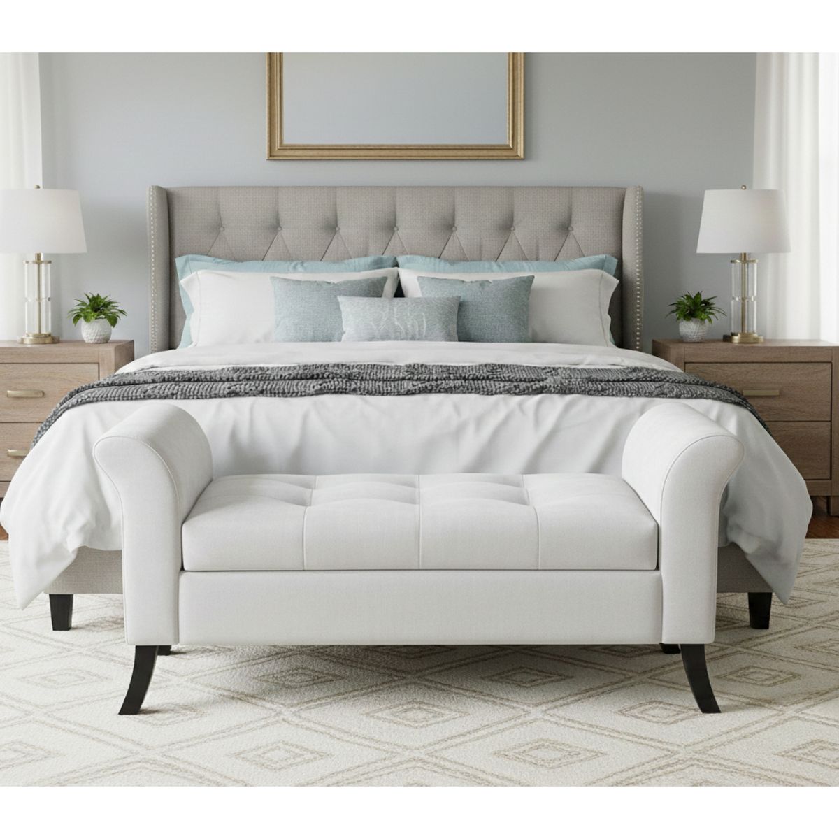 GENERICO - Banqueta Baúl Verona Color Crudo