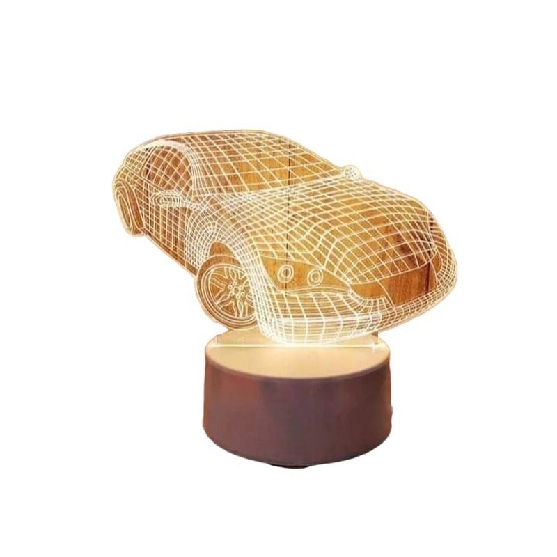 GENERICO - Lámpara 3d Interior Usb Diseño Auto
