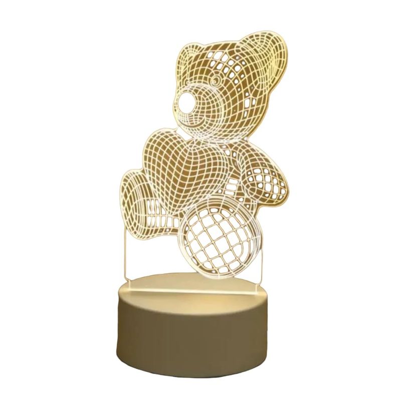GENERICO - Lámpara 3d Interior Usb Diseño Oso