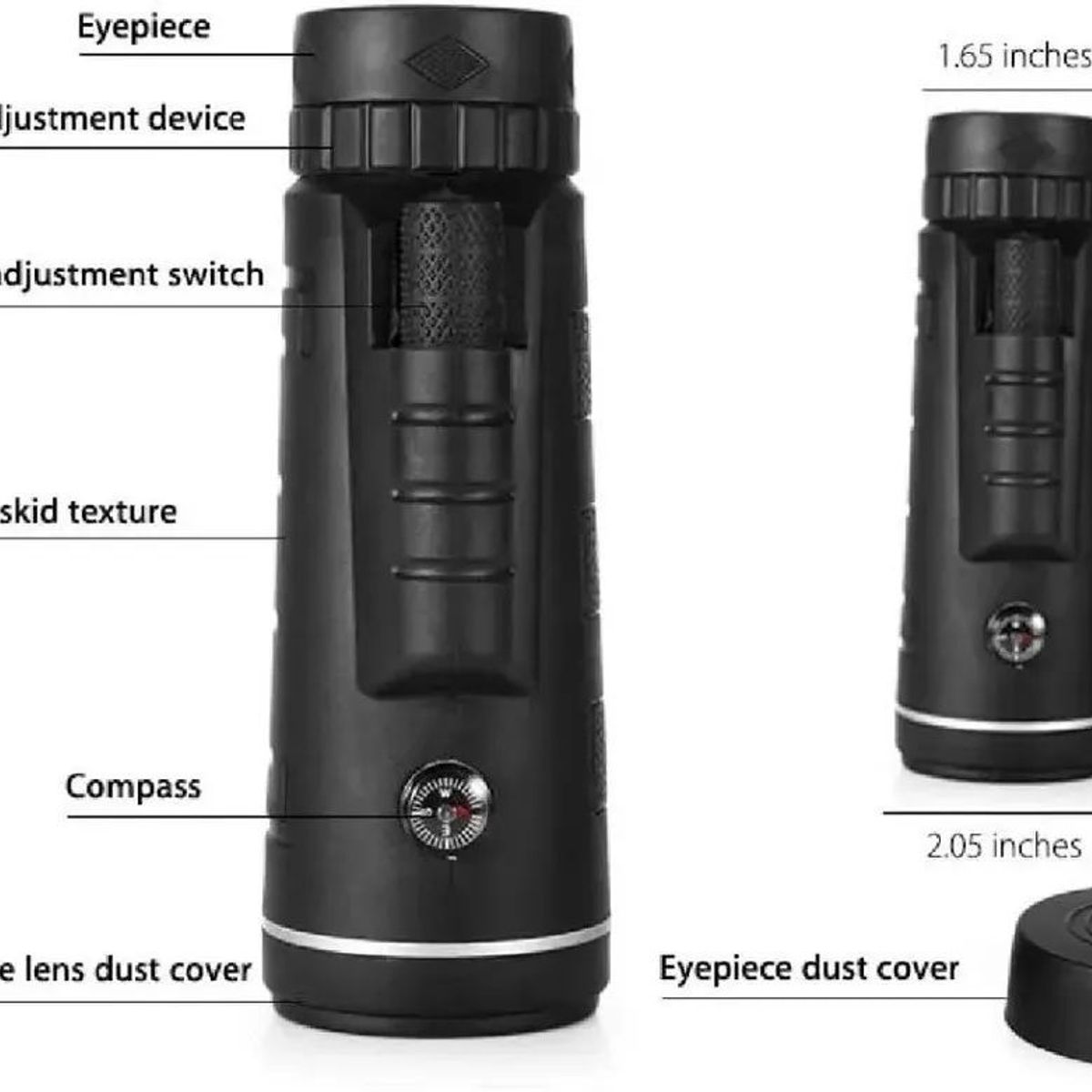 KUANGYE - Pack X2 Monocular Binoculares Profesionales De Largo Alcance