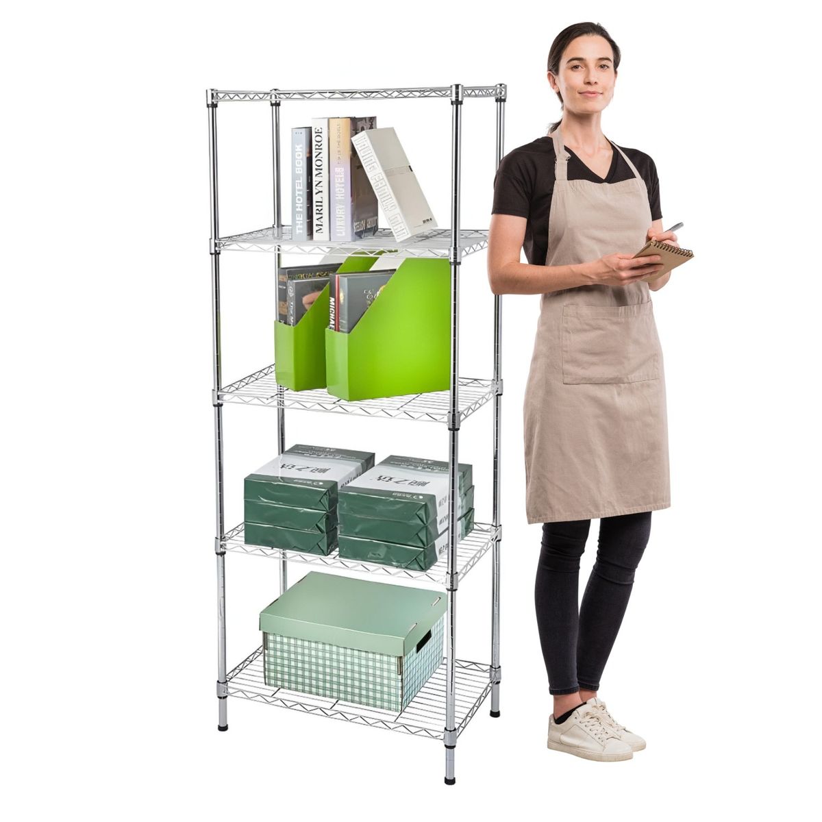 PROCHEF - Estante 60x35x150 cm Acero Cromado ProChef. Capacidad 200 kg