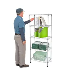 PROCHEF - Estante 60x35x150 cm Acero Cromado ProChef. Capacidad 200 kg