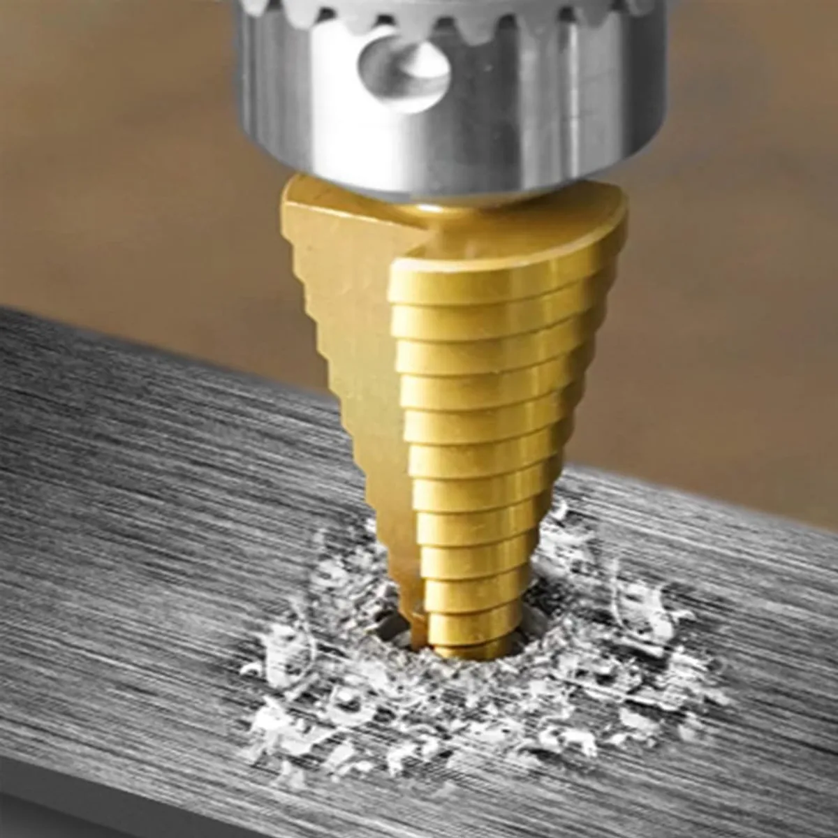 AIZO - Set 3 Broca Conica Escalonada 4 A 32mm Paso A Paso