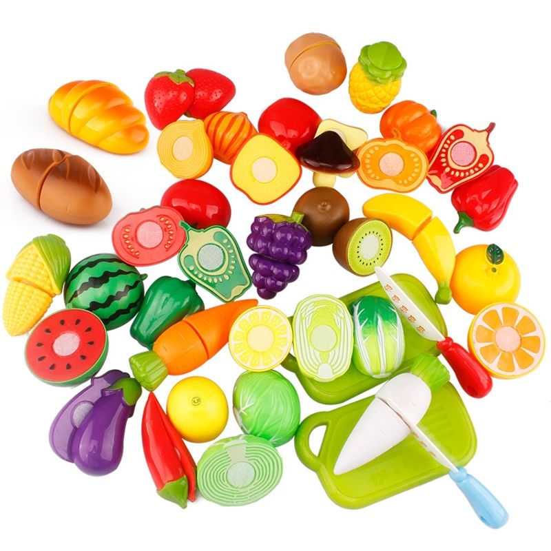 KUANGYE - Juguete De Corte De Cocina De Frutas Y Verduras 29 Piezas