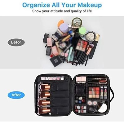 Imagen 2 del producto Maleta Maquillaje Portátil Cartera Cosméticos Negra
