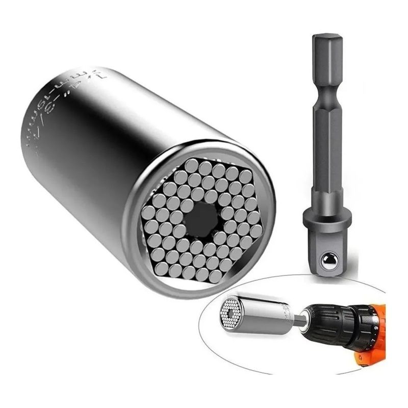 KUANGYE - Llave Dado Universal Medir 7mm-19mm Herramienta Taladro