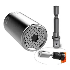 KUANGYE - Llave Dado Universal Medir 7mm-19mm Herramienta Taladro