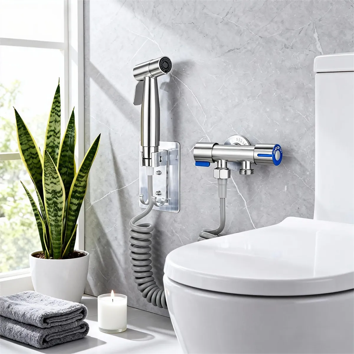 AIZO - Juego Completo Llave Bidet Ducha Arabe Para Wc Envios