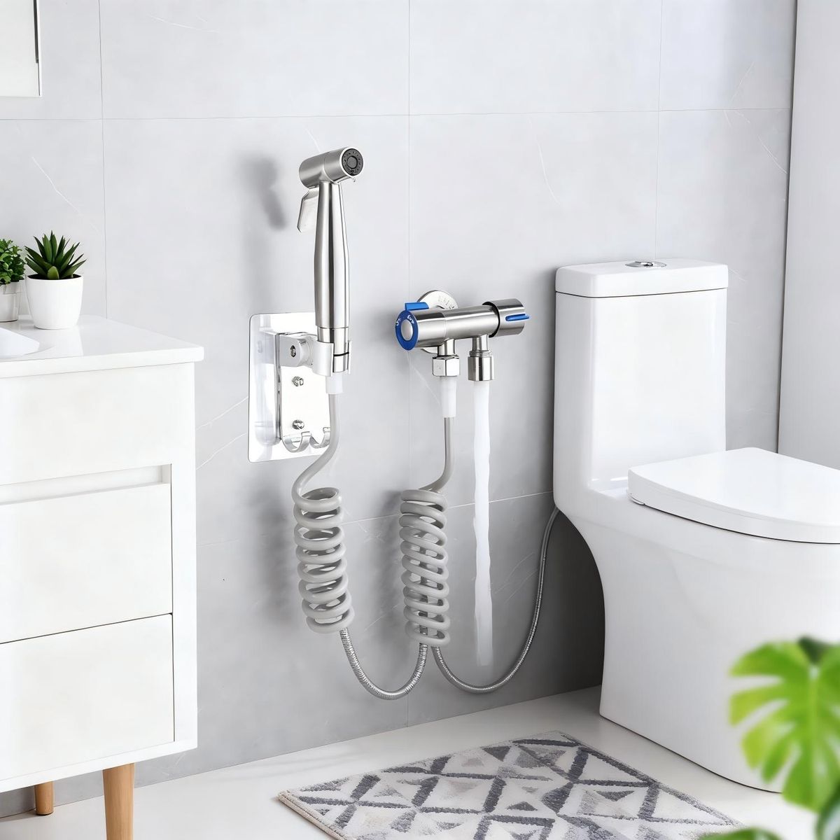 AIZO - Juego Completo Llave Bidet Ducha Arabe Para Wc Envios