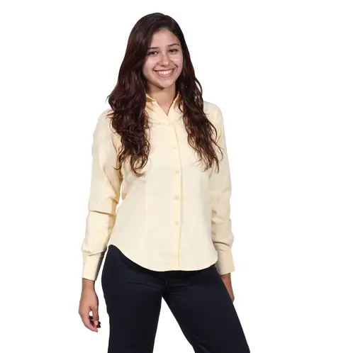 90 GRADOS - BLusa Oxford bolsillo suelto Amarilla