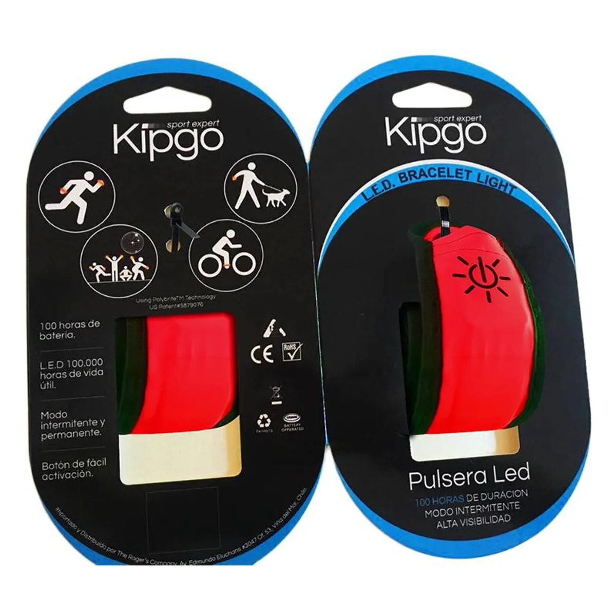 GENERICO - Pulsera Led Running y Ciclismo Roja