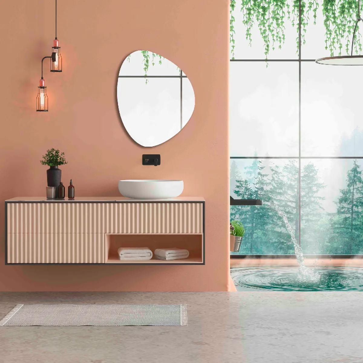 DELL ORTO - Espejo Belga orgánico con bastidor 48x60 cm - Liscia