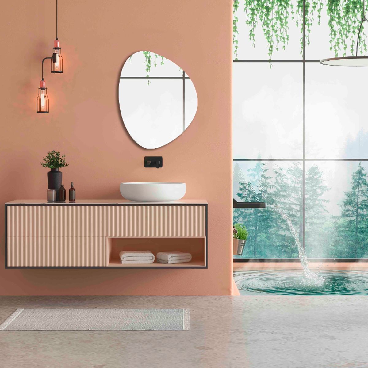 DELL ORTO - Espejo forma 60x76 cm con bastidor