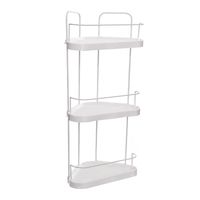Esquinero para ducha 3 niveles blanco